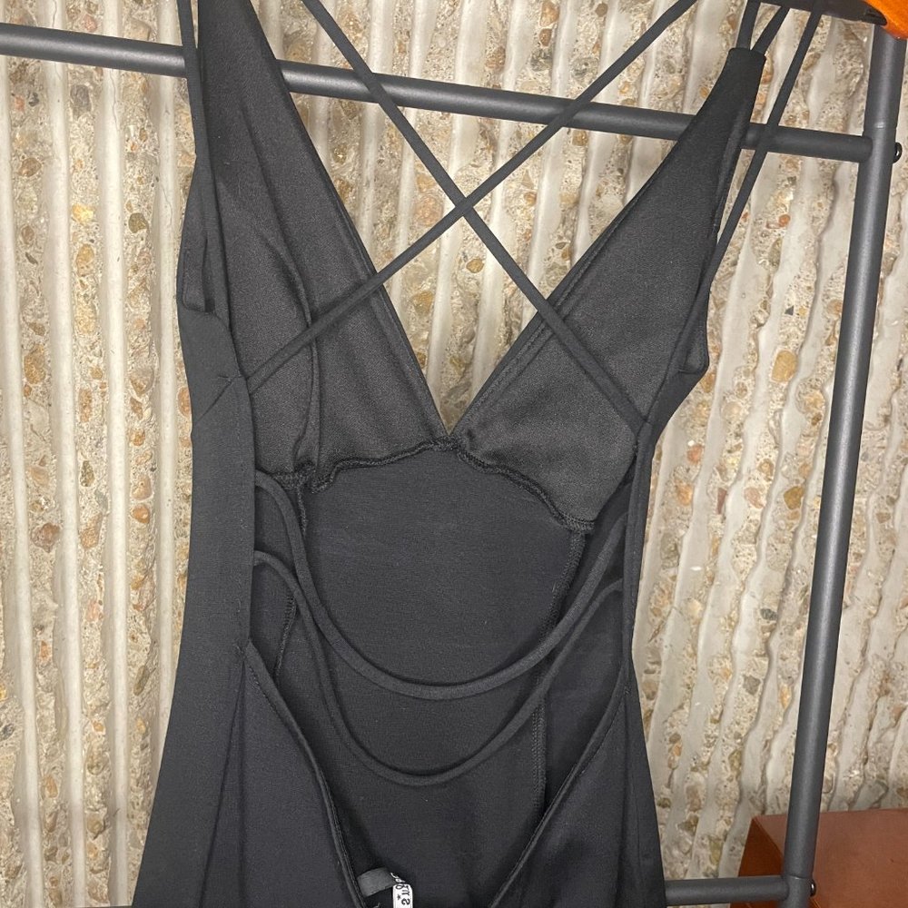 Lulu's Be-All Trend-All Backless Black Midi Dress - Size Small - Picture 6 of 8